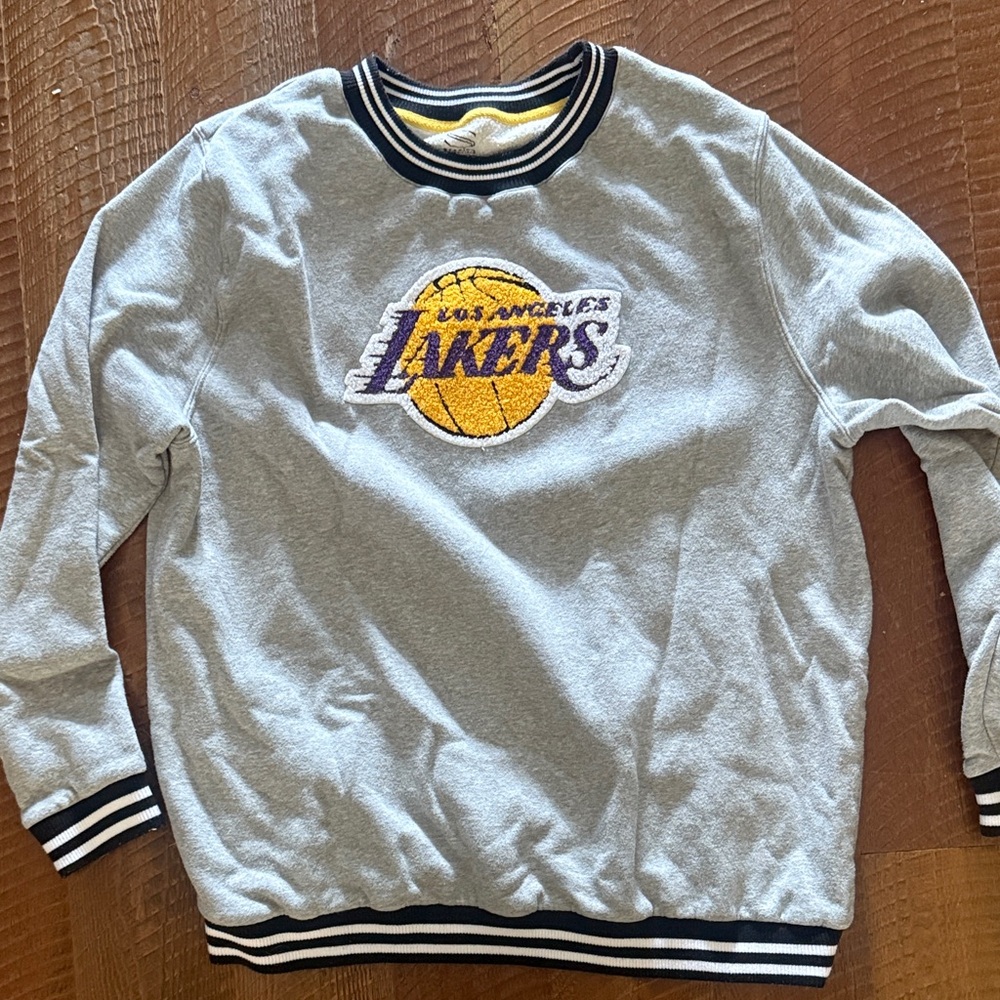 Stadium Athletics Gray and Yellow Crewneck Sweater